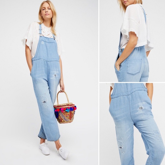 Free People Destructive One Piece Overalls (S) - Picture 3 of 8